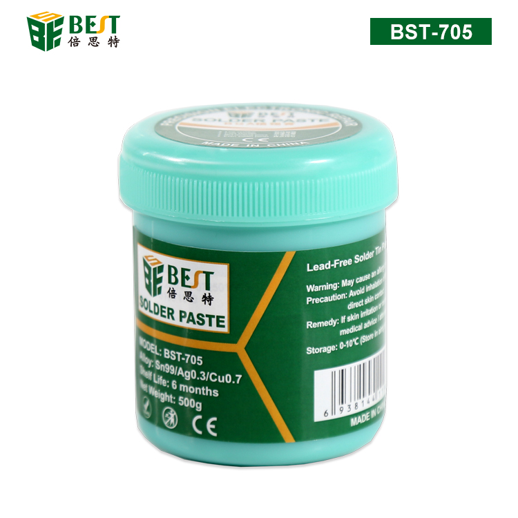 BST-705 無(wú)鉛錫漿 高溫?zé)o鉛錫膏 焊錫膏 BGA植錫膏 Sn99/Cu0.7/Ag0.3 500g